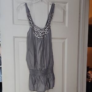 Poetry Shimmering Silver Top